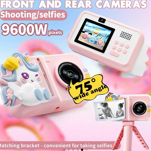 Print and color kids Polaroid camera brand new color, pink - Picture 3 of 8